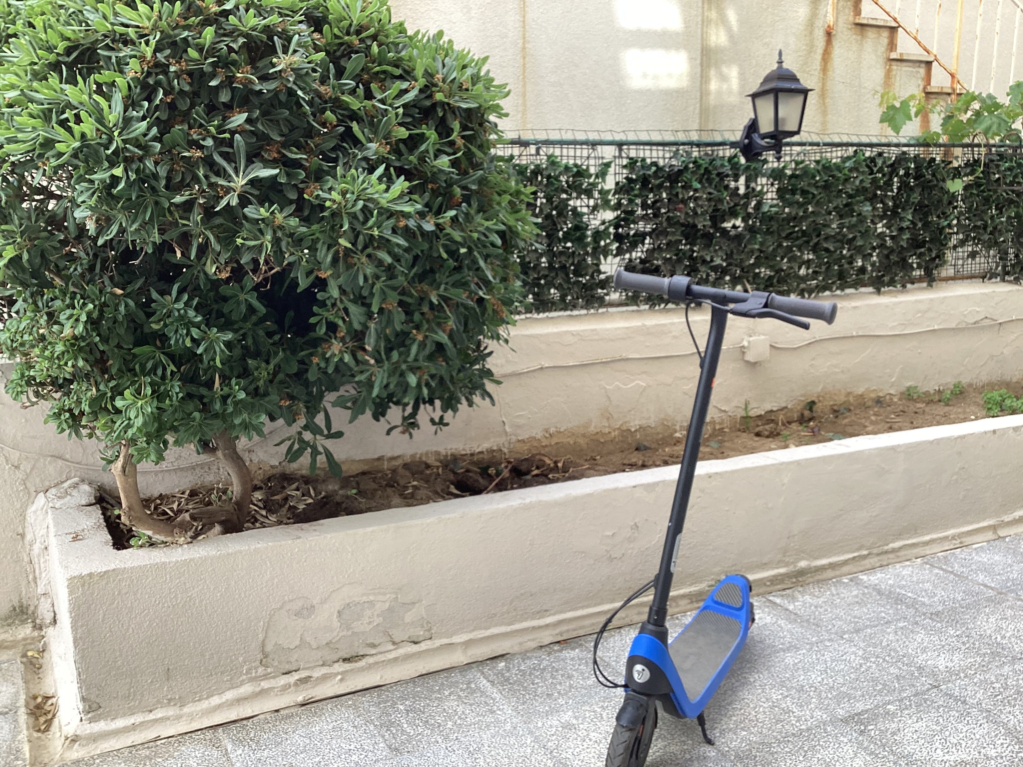 blue Segway-Ninebot C2 Lite child's electric scooter.