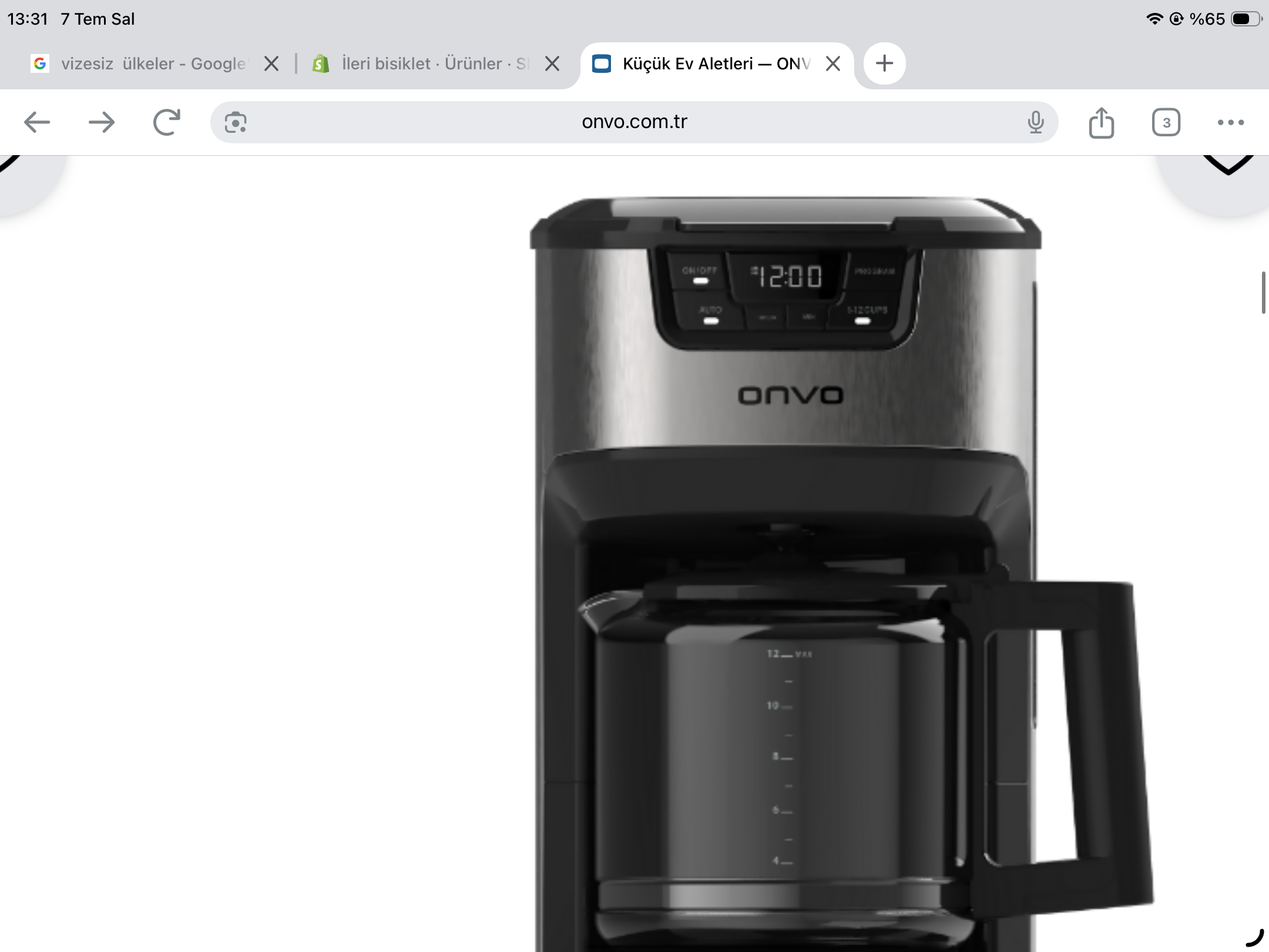 Onvo OVCM03 Filtre Kahve Makinesı