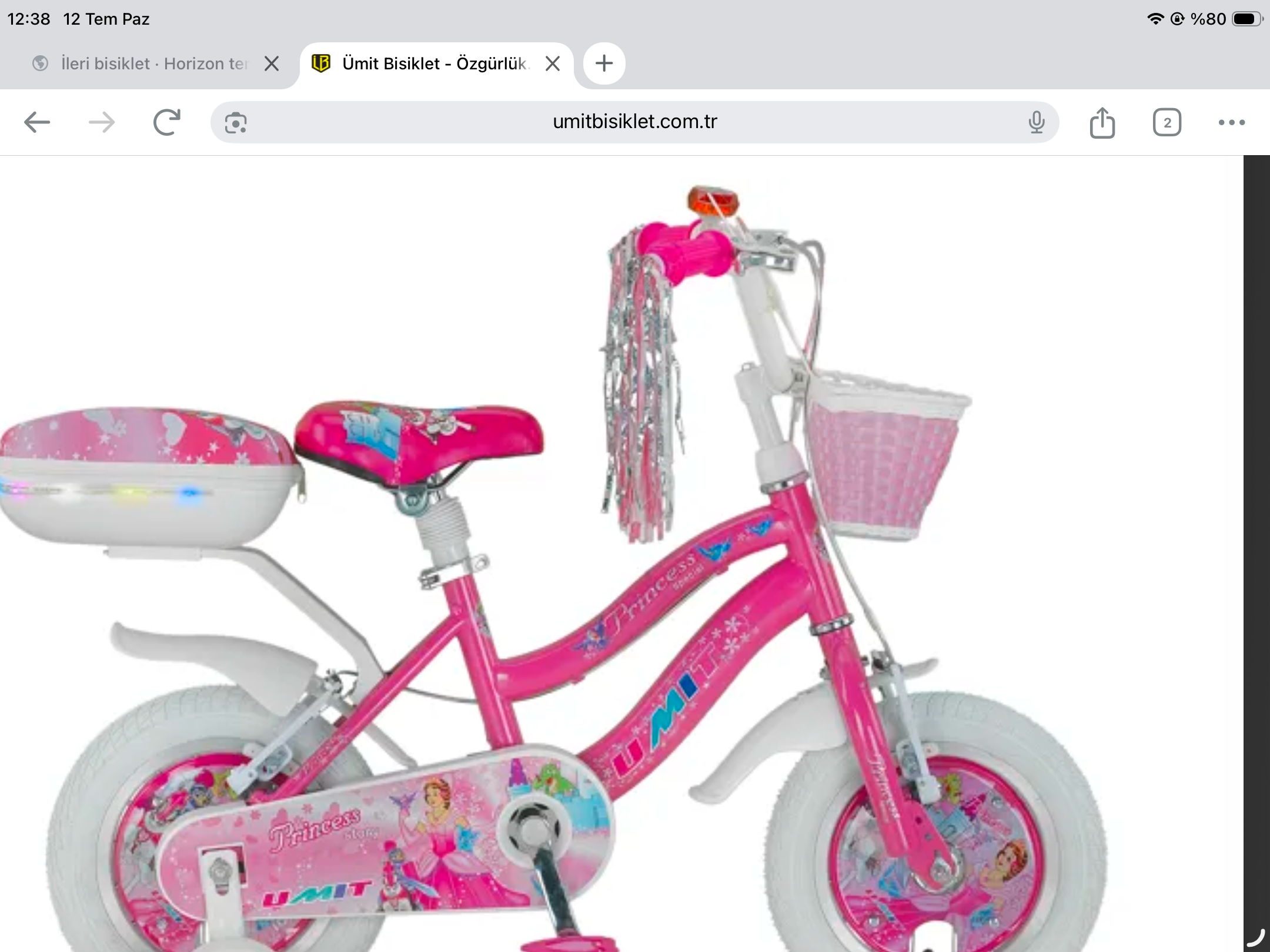 Ümit Princess 1208 V 12 Jant Kız Çocuk Bisikleti